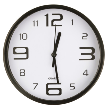 TG71354 WANDUHR LESBAR SEKUNDENZEIGER STILVOLL DICK FÜR WOHNZIMMER KÜCHE AA R6
