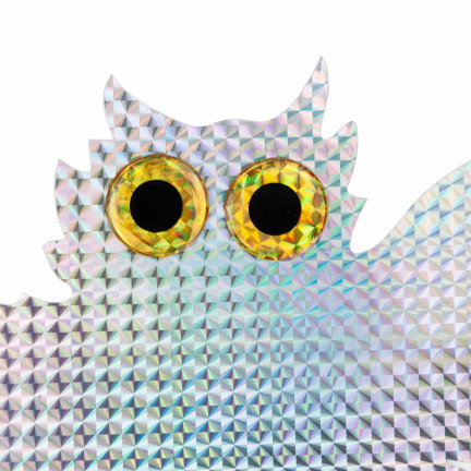 TG71382 TAUBENABWEHR STARLING VÖGEL REFLEKTIERENDE EULE IM FLUG HOLOGRAMM GLOCKEN