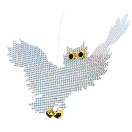 TG71382 TAUBENABWEHR STARLING VÖGEL REFLEKTIERENDE EULE IM FLUG HOLOGRAMM GLOCKEN