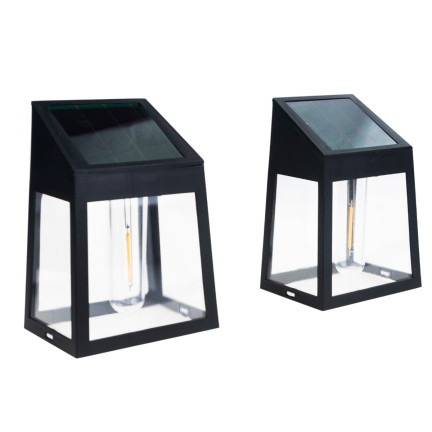 TG71390 SOLAR WANDLAMPE WANDLAMPE LED GLÜHBIRNE 2PCS DUSK SENSOR SOLAR