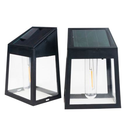 TG71390 SOLAR WANDLAMPE WANDLAMPE LED GLÜHBIRNE 2PCS DUSK SENSOR SOLAR