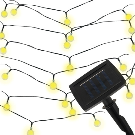 TG71398-1 SOLÁRNÍ LAMPA GIRLAND 20LED 5M ZAHRADNÍ LAMPA PRO BALKÓNOVÝ ŘETĚZEC SVĚTELNÉHO KRUHU