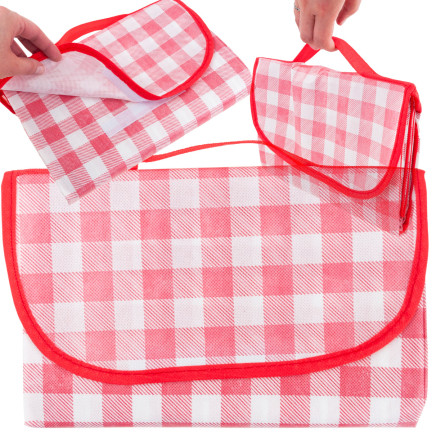 TG71411-3 GROSSE PICKNICK-REISESTRANDDECKE WASSERDICHTE MATTE ROT