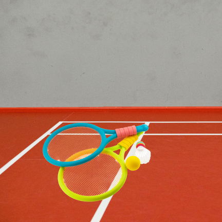 TG71584 Badmintonová sada, míček, barevné rakety, herní sada