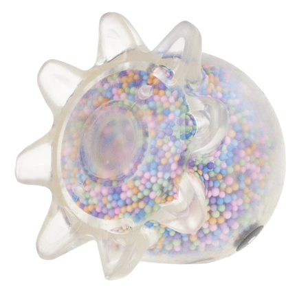 TG71661 Leuchtquietsche, Krakenquietsche mit Styroporkugeln, Antistress, LED-Quietsche