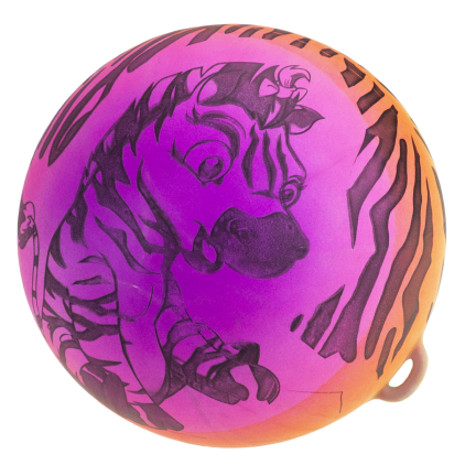 TG71991 BUNTER, FEDERBELASTETER, AUFBLASBARER SOFTBALL AUS GUMMI MIT TRAININGSSCHNUR