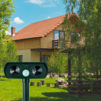 TG72970 ULTRASCHALL TIERABWEHR SOLAR OGDOR HUNDE VÖGEL KATZEN RATTEN MARDER