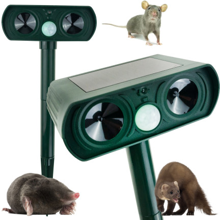 TG72970 ULTRASCHALL TIERABWEHR SOLAR OGDOR HUNDE VÖGEL KATZEN RATTEN MARDER