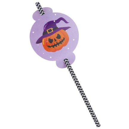 TG73018 PAPÍROVÁ BRČKA S HALLOWEENSKOU DEKORACÍ EKO TRUBICE DUCHOVÉ DÝNĚ NETOPÝR
