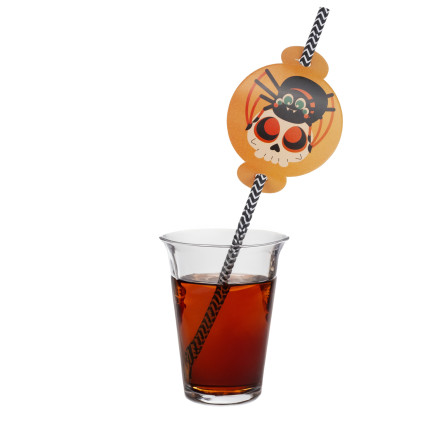 TG73018 PAPÍROVÁ BRČKA S HALLOWEENSKOU DEKORACÍ EKO TRUBICE DUCHOVÉ DÝNĚ NETOPÝR