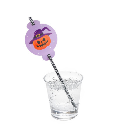 TG73018 PAPÍROVÁ BRČKA S HALLOWEENSKOU DEKORACÍ EKO TRUBICE DUCHOVÉ DÝNĚ NETOPÝR