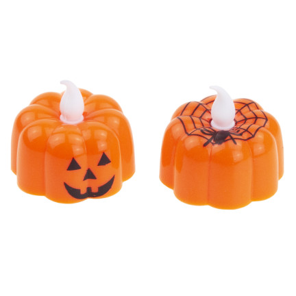 TG73370-1 LED KÜRBIS KERZEN HALLOWEEN LANTERNS DEKORATION SATZ VON 12PCS MIT BATTERIEN
