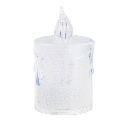 LED svíčka, plast, teplý bílý plamen, lesklá, univerzální dekorace, výška 7 cm