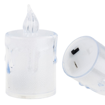 LED svíčka, plast, teplý bílý plamen, lesklá, univerzální dekorace, výška 7 cm