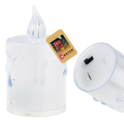 LED svíčka, plast, teplý bílý plamen, lesklá, univerzální dekorace, výška 7 cm