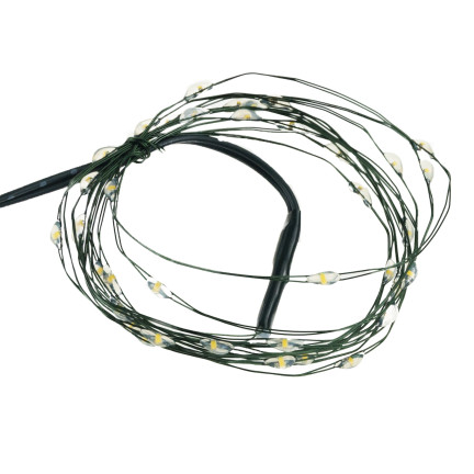 TG73524-1 VÁNOČNÍ STROMEK SVĚTLA ZELENÝ DRÁT BATERIE STUDENÉ SVĚTLO BÍLÉ 40LED
