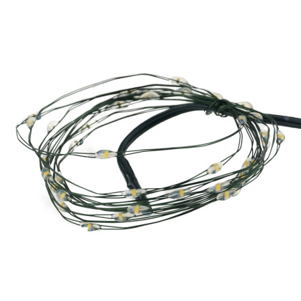 TG73524-1 VÁNOČNÍ STROMEK SVĚTLA ZELENÝ DRÁT BATERIE STUDENÉ SVĚTLO BÍLÉ 40LED