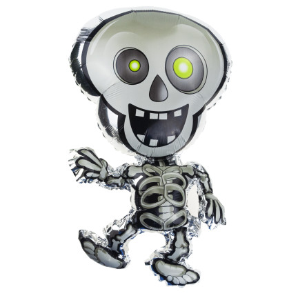 TG74137 HALLOWEEN DEKORATION SET GIRLANDE LATEX FOLIENBALLONS SKELETT SCHRIFTZUG