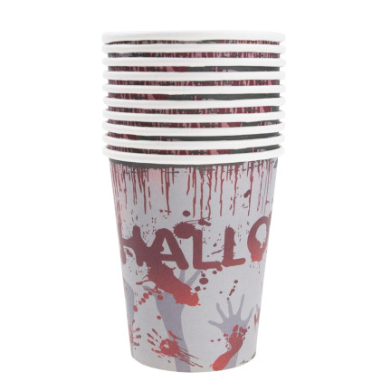 TG74162 GESCHIRR SET HALLOWEEN DEKORATIONEN TISCHDECKE TASSEN TELLER SERVIETTEN