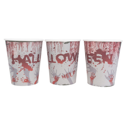 TG74162 GESCHIRR SET HALLOWEEN DEKORATIONEN TISCHDECKE TASSEN TELLER SERVIETTEN