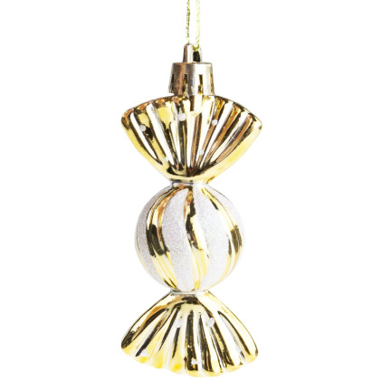 TG74290-2 KUGELN BONBONFARBEN ANHÄNGER ORNAMENT KUNSTSTOFF WEIHNACHTSBAUM 6PCS
