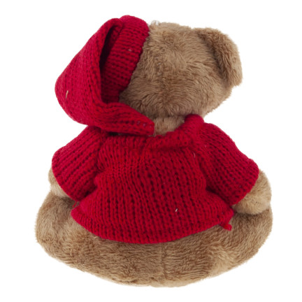 TG74796 WEIHNACHTEN TEDDYBÄR MASKOTTCHEN KUSCHELIG SCHLÜSSELANHÄNGER IN PULLOVER UND HUT