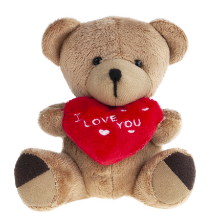 TG75260 BRAUNER TEDDYBÄR FÜR BABY MÄDCHEN HERZ ICH LIEBE DICH TEDDYBÄR