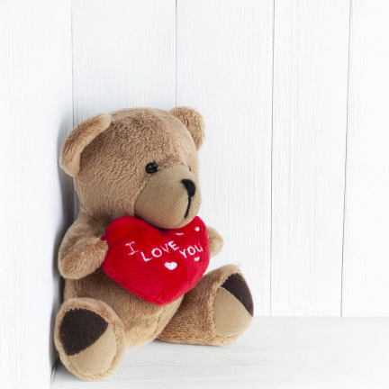 TG75260 BRAUNER TEDDYBÄR FÜR BABY MÄDCHEN HERZ ICH LIEBE DICH TEDDYBÄR