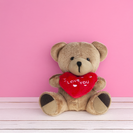 TG75260 BRAUNER TEDDYBÄR FÜR BABY MÄDCHEN HERZ ICH LIEBE DICH TEDDYBÄR