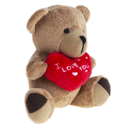 TG75260 BRAUNER TEDDYBÄR FÜR BABY MÄDCHEN HERZ ICH LIEBE DICH TEDDYBÄR