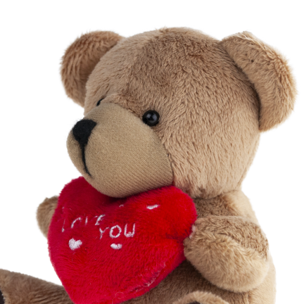 TG75260 BRAUNER TEDDYBÄR FÜR BABY MÄDCHEN HERZ ICH LIEBE DICH TEDDYBÄR