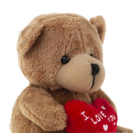 TG75260 BRAUNER TEDDYBÄR FÜR BABY MÄDCHEN HERZ ICH LIEBE DICH TEDDYBÄR