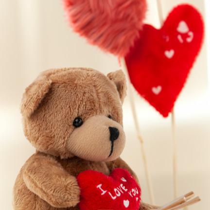 TG75260 BRAUNER TEDDYBÄR FÜR BABY MÄDCHEN HERZ ICH LIEBE DICH TEDDYBÄR