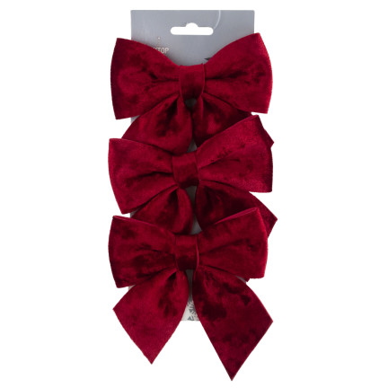 TG75789 VELKÉ VELUROVÉ ČERVENÉ MAŠLE NA VÁNOČNÍ STROMEK PRO VÁNOČNÍ DEKORACE