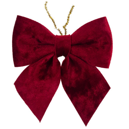 TG75789 VELKÉ VELUROVÉ ČERVENÉ MAŠLE NA VÁNOČNÍ STROMEK PRO VÁNOČNÍ DEKORACE