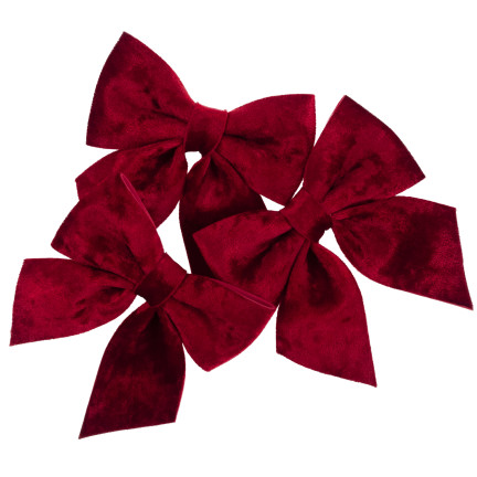 TG75789 VELKÉ VELUROVÉ ČERVENÉ MAŠLE NA VÁNOČNÍ STROMEK PRO VÁNOČNÍ DEKORACE