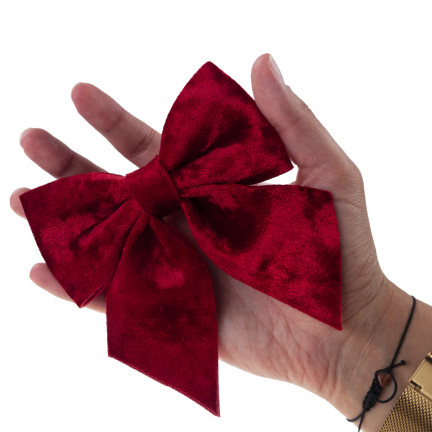 TG75789 VELKÉ VELUROVÉ ČERVENÉ MAŠLE NA VÁNOČNÍ STROMEK PRO VÁNOČNÍ DEKORACE