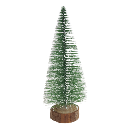 TG75848 Christmas tree decoration, wood and brushed metal, 2 pcs/set