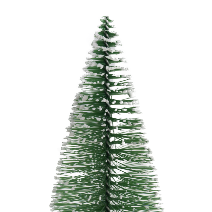 TG75848 Christmas tree decoration, wood and brushed metal, 2 pcs/set