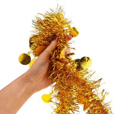 TG76142-2 GOLDEN CHAIRMAN'S CHAIN BAND WITH Christmas DECORATIONS