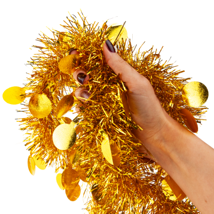 TG76142-2 GOLDEN CHAIRMAN'S CHAIN BAND WITH Christmas DECORATIONS