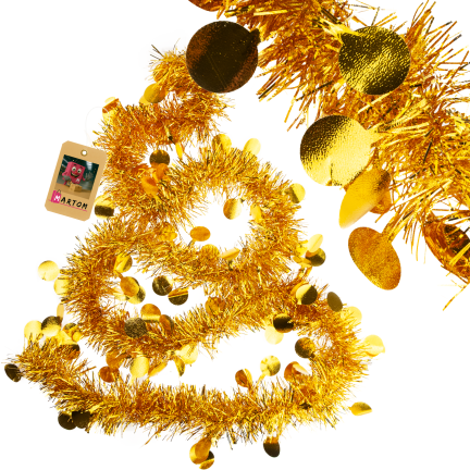 TG76142-2 GOLDEN CHAIRMAN'S CHAIN BAND WITH Christmas DECORATIONS