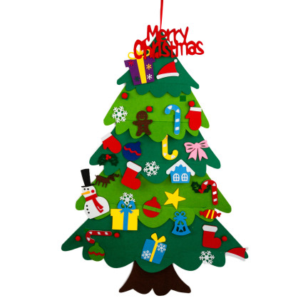TG76362 FILZ-WEIHNACHTSBAUM MIT SELBSTKLEBENDEN ORNAMENTEN KREATIVER WEIHNACHTSBAUM