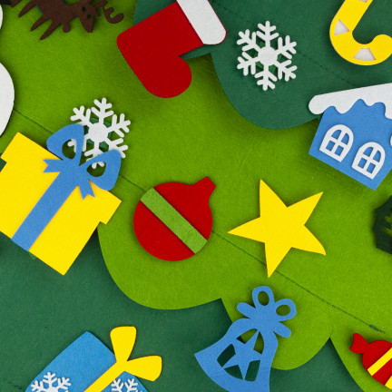 TG76362 FILZ-WEIHNACHTSBAUM MIT SELBSTKLEBENDEN ORNAMENTEN KREATIVER WEIHNACHTSBAUM