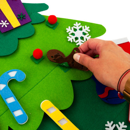 TG76362 FILZ-WEIHNACHTSBAUM MIT SELBSTKLEBENDEN ORNAMENTEN KREATIVER WEIHNACHTSBAUM