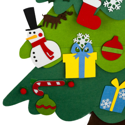 TG76362 FILZ-WEIHNACHTSBAUM MIT SELBSTKLEBENDEN ORNAMENTEN KREATIVER WEIHNACHTSBAUM