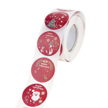 TG76363 weihnachtliches Geschenkpapier Geschenkanhänger Weihnachten dekorative Rolle 500 Stück rund