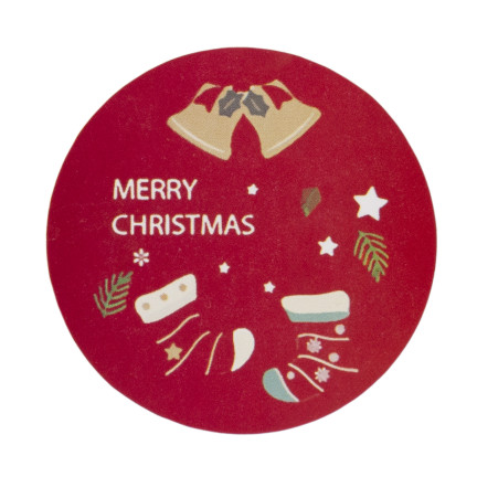 TG76363 weihnachtliches Geschenkpapier Geschenkanhänger Weihnachten dekorative Rolle 500 Stück rund