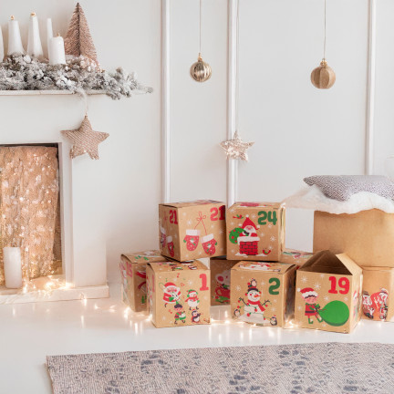 TG76370 ADVENTSKALENDER BOXEN ADVENT URLAUB DIY HAND GEMACHT LEER