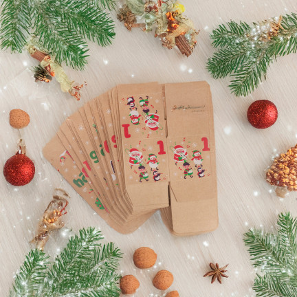 TG76370 ADVENTSKALENDER BOXEN ADVENT URLAUB DIY HAND GEMACHT LEER